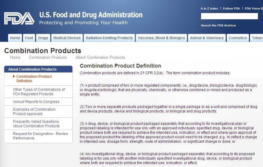 미국 FDA 융복합 의료기기 정의