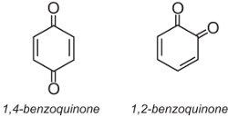 1,4-벤조퀴논 이성질체들의 구조