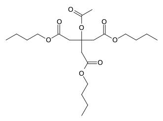 O-아세틸 트리부틸 시트레이트의 구조