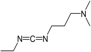 1-에틸-3-(3-디메틸아미노프로필)카르보디이미드의 구조