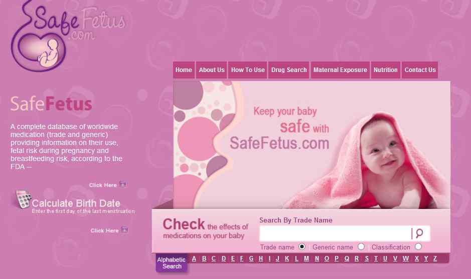 www.safefetus.com 임부/수유부 안전정보 제공 사이트