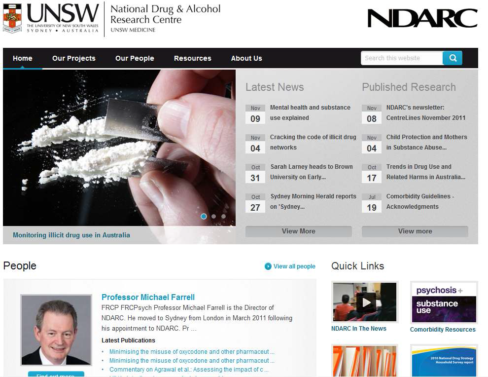 The National Drug and Alcohol Research Centre Homepage