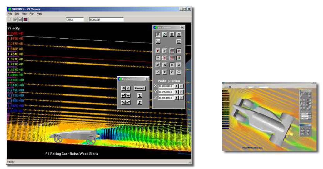 Virtual wind tunnel analysis of a F1 car