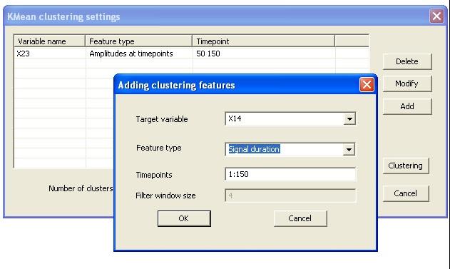 Define features for clustering