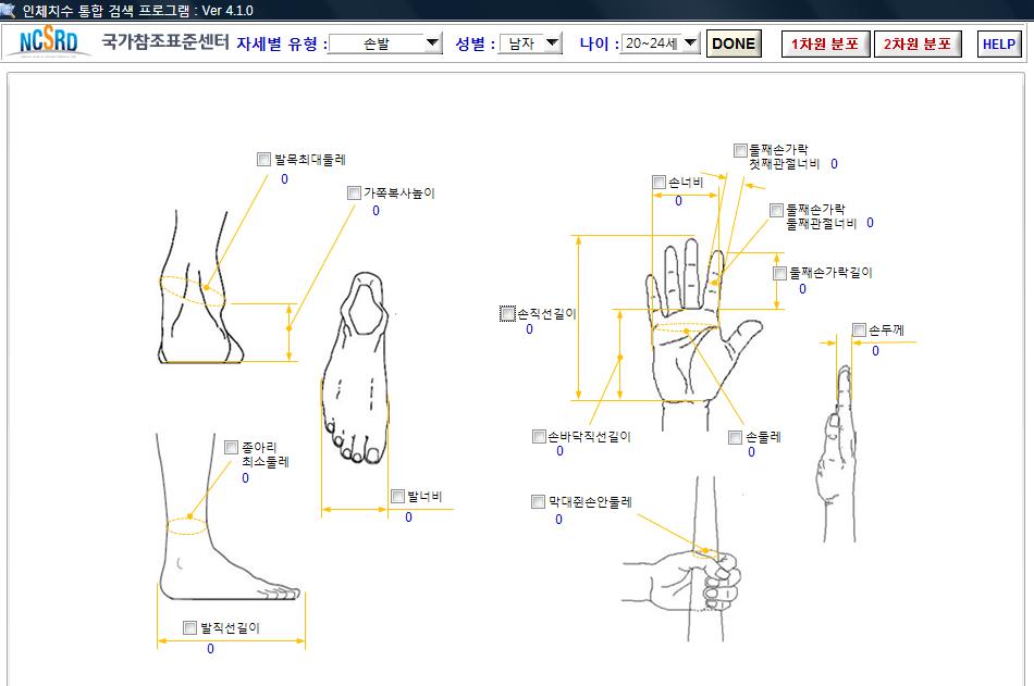 전용패키지(전문가용) 시스템 손발 항목