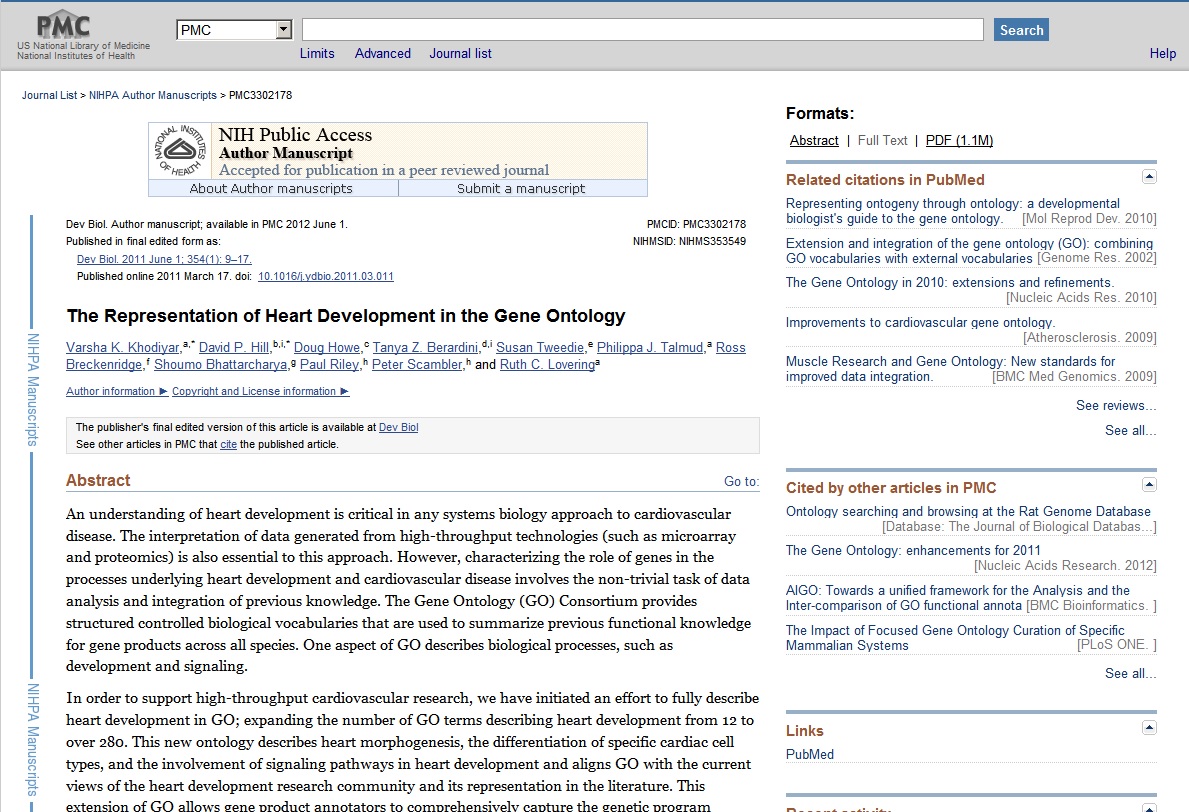 XML Full-text Article Service of PubMed Central
