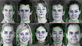 Geometric 특징 추출을 위한 얼굴 특징점 검출