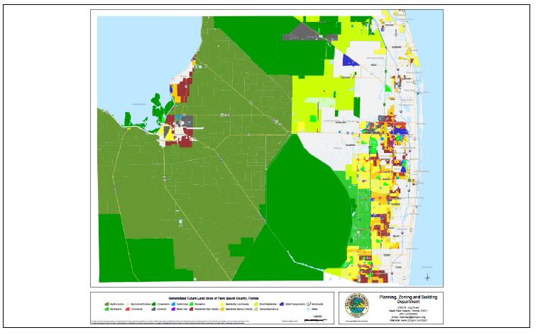 팜비치 카운티 토지이용계획도