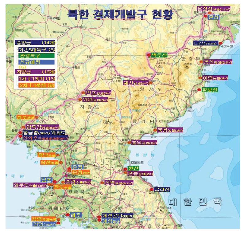 북한 당국의 경제특구 계획 종합
