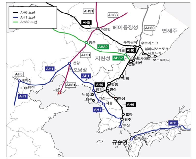 아시안하이웨이 AH1, AH6 노선