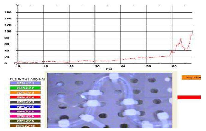 Screen shot from video footage for test group sample 2