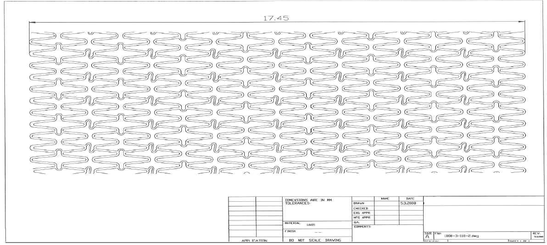 Bare Metal Stent Drawing