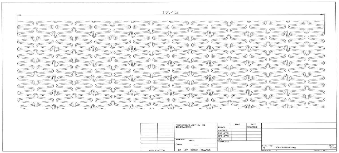 Bare Metal Stent Drawing