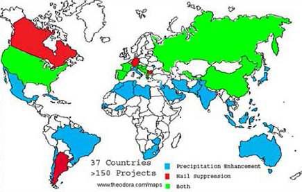 Weather modification programs worldwide