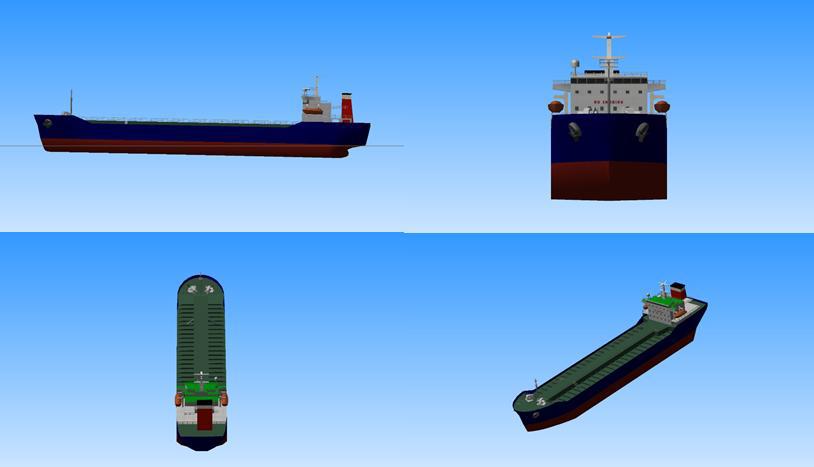 선박충돌사례2의 충돌선박 3차원모델링 : 석유제품운반선 S