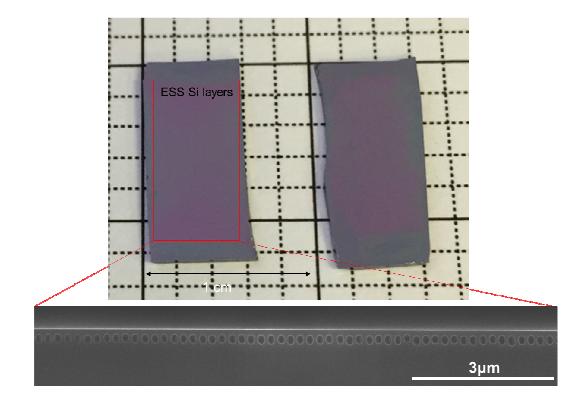 Uniform ultra thin Si layer on a Si substrate in ~ cm scale