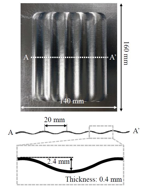 Photographs of the fabricated CCBP specimen.