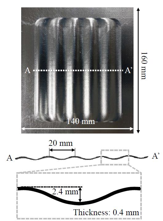 Photographs of the fabricated CCBP specimen.