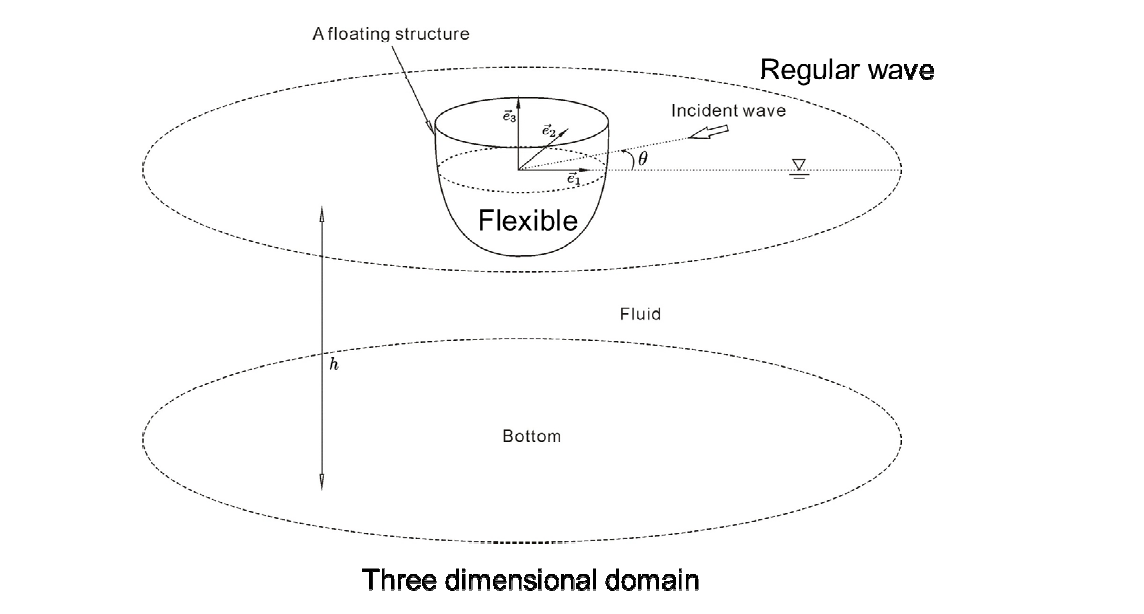 Floating stucture interacing with incident wave