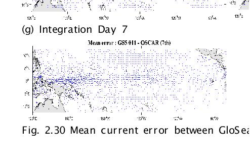 Mean current error between GloSea5 011 and OSCAR for February.