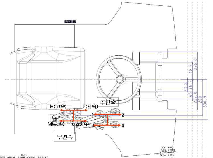 대형 트랙터 변속 형태