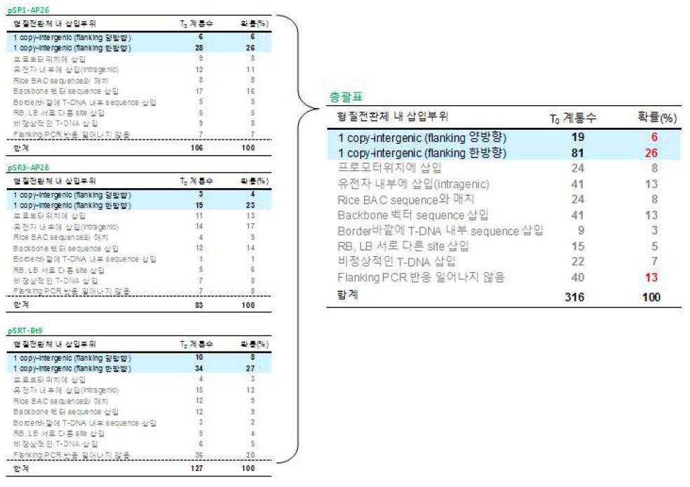 Flanking PCR을 이용한 형질전환체 내 삽입부위 결정 시 효율