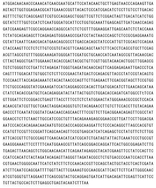 Nucleotide sequence of Bt Mod-cry1Ac gene