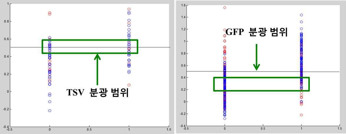 분광법과 Savitzsky Golay 1st 전처리 기법을 통한 TSV 와 eGFP 형질전환종자 비교