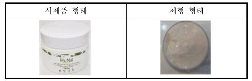 강황잎 추출물을 함유한 크림 시제품 및 유화제형