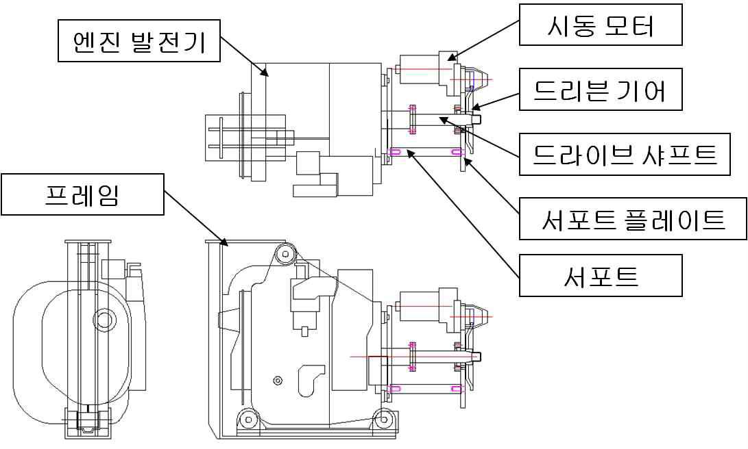 하이브리드 로봇 동력 시스템 개념도