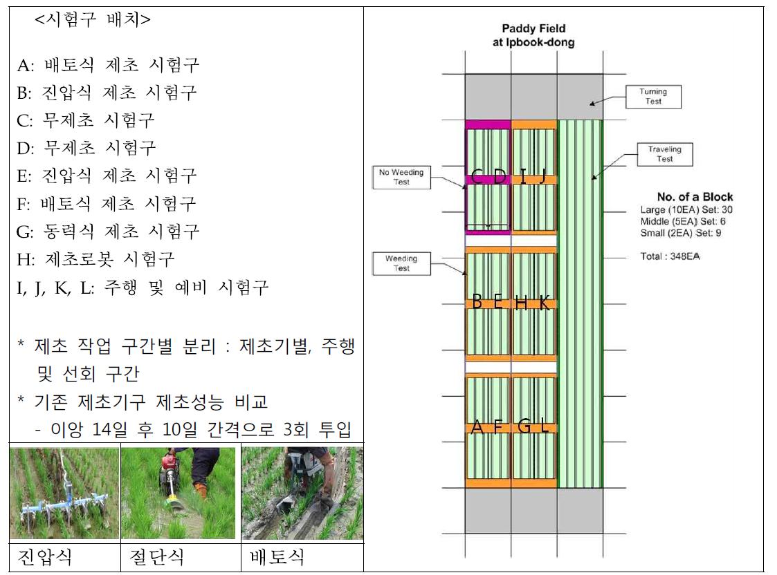 비교 시험구 배치