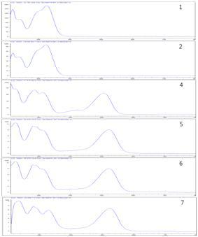 홍영 내심 Methanol 추출물의 HPLC profile