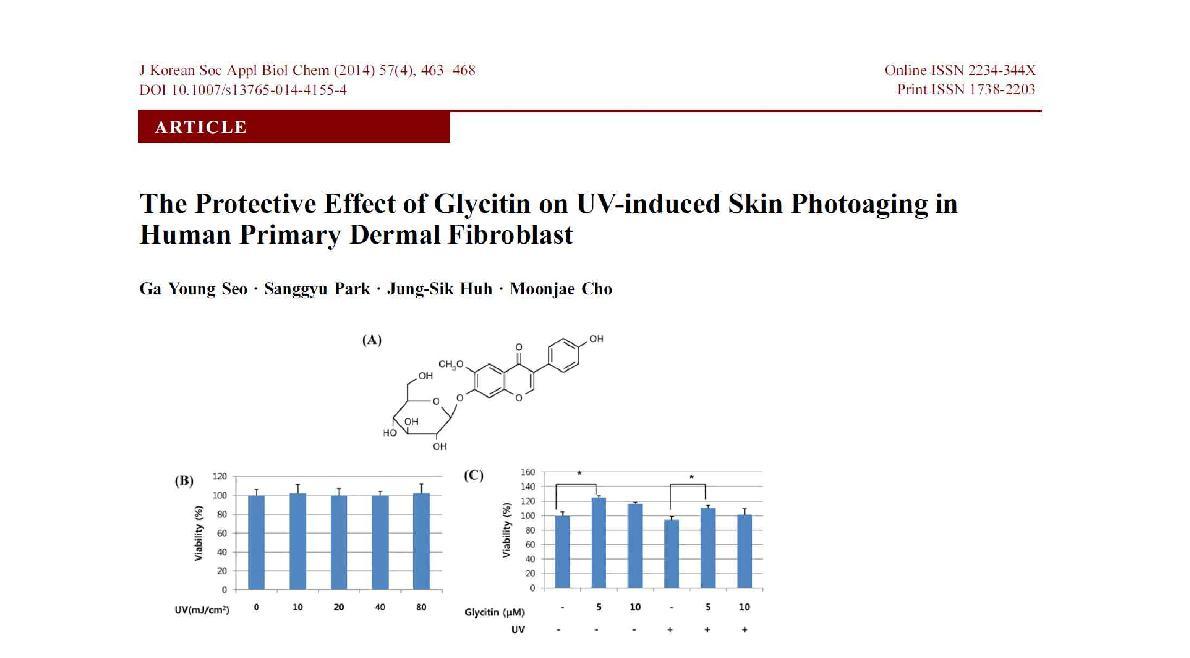 glycitin의 구조 와 UV에 대한 저항성