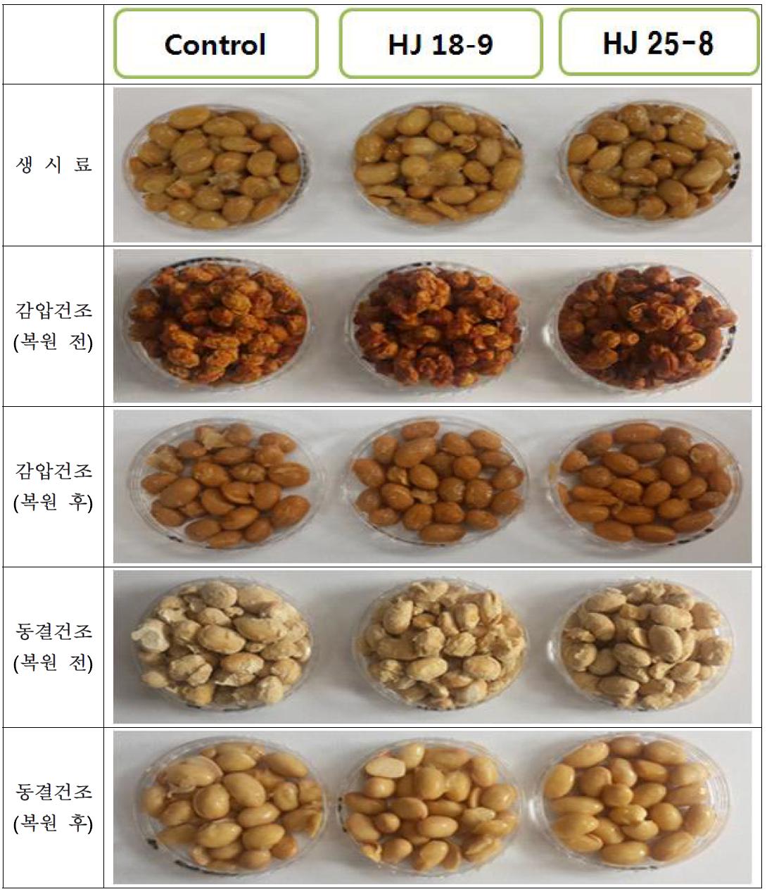 Changes in image during dry type of Doenjang fermentation by the three strains B. subtilis