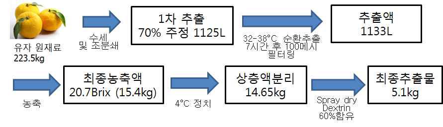 대량 추출 제조공정 최적화