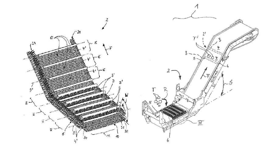 Concept diagram of conveying device for root crop harvesters