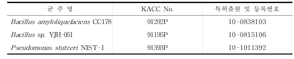 시험균주 및 배양 조건