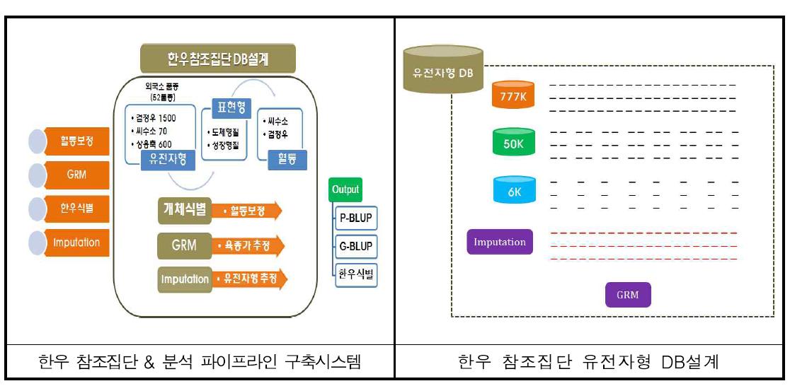 한우 참조집단 및 분석 파이프라인 구축시스템, 한우 참조집단 유전자형 DB 설계