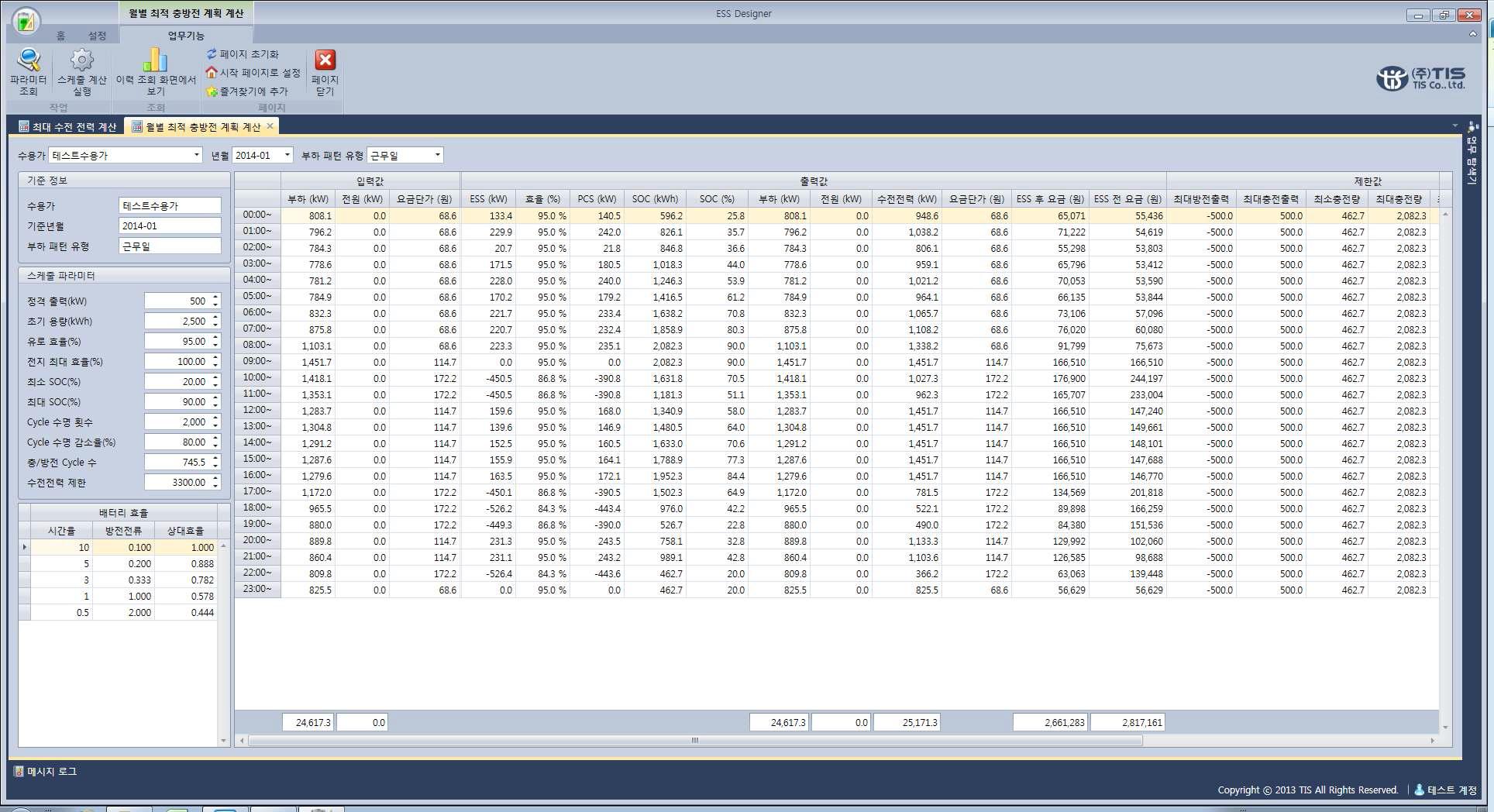 ESS 월별 충방전 계획 최적화