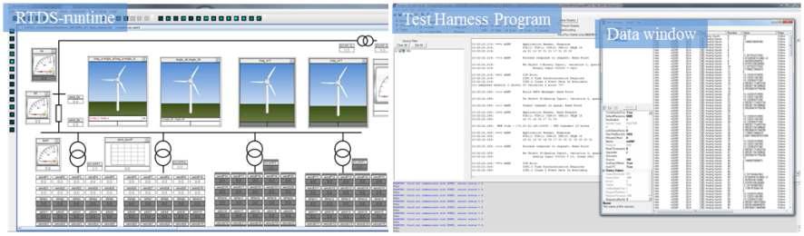 Communication protocol test harness 프로그램을 사용한 DNP3 통신 환경 테스트 진행 모습