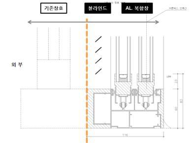 선정안의 설치 개념도 (하단부 단면도)