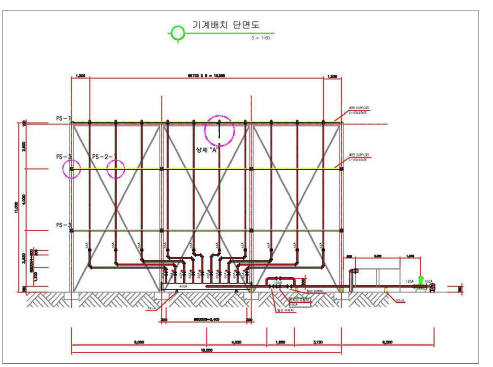 측면도(배관 부분) 설계안