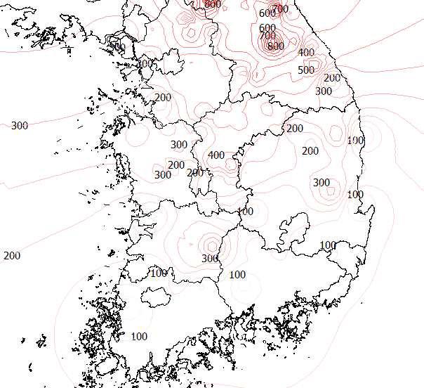 10년 빈도(2005년-2014년) 수정동결지수선도