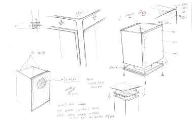 조립형 구조의 아이디어 진행 스케치1