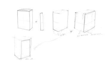 조립형 구조의 아이디어 진행 스케치4