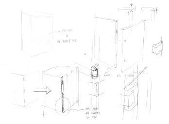 구조적 설치 방식 아이디어 진행 스케치