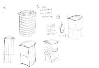 쉐입 및 표면 형상 아이디어 진행 스케치1
