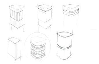 쉐입 및 표면 형상 아이디어 진행 스케치4