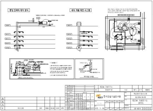 연기침입 방지용 급기덕트 설계도