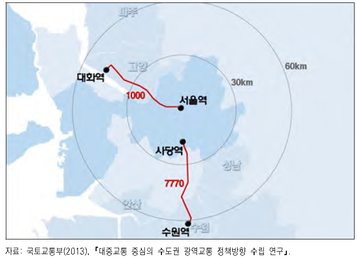 2층버스 도입 검토대상 노선도